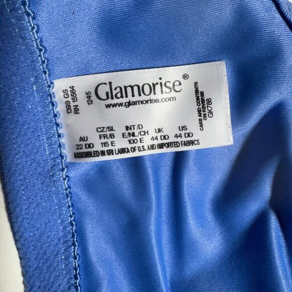 Glamorise Front Close Bra 44DD Blue #3625 - Picture 2 of 2